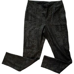 🍀Alexander Jordan Black Aztec Print Tummy Control Mid Rise Leggings Size M